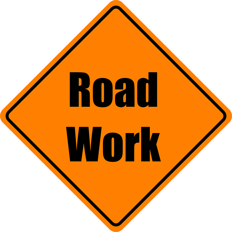 road work sign